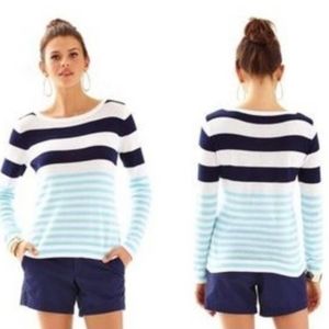 Lilly Pulitzer Gwyneth Striped Sweater Top Size Large